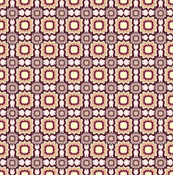 Seamless line pattern. Abstract floral ornament. Geometric texture Stock Illustration