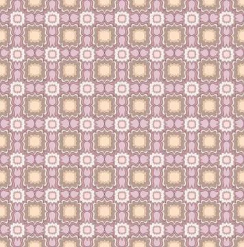 Seamless line pattern. Abstract floral ornament. Geometric texture Stock Illustration