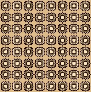 Seamless line pattern. Abstract floral ornament. Geometric texture Stock Illustration