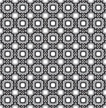 Seamless line pattern. Abstract floral ornament. Geometric texture Stock Illustration