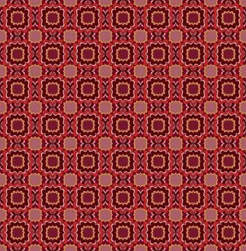 Seamless line pattern. Abstract floral ornament. Geometric texture Illustrazione stock