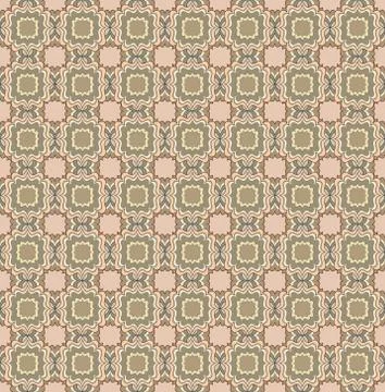 Seamless line pattern. Abstract floral ornament. Geometric texture Illustrazione stock