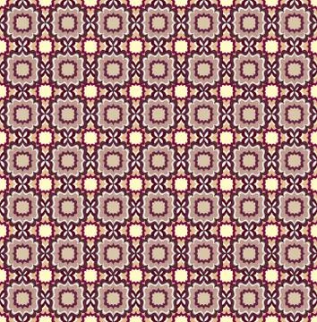 Seamless line pattern. Abstract floral ornament. Geometric texture Stock Illustration