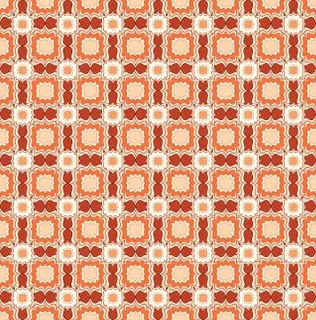 Seamless line pattern. Abstract floral ornament. Geometric texture Stock Illustration