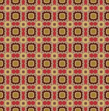 Seamless line pattern. Abstract floral ornament. Geometric texture Stock Illustration