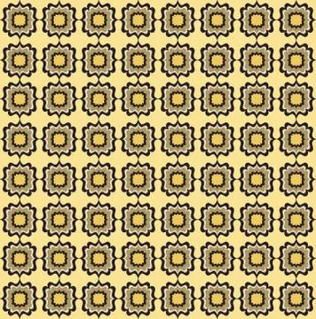 Seamless line pattern. Abstract floral ornament. Geometric texture Stock-Illustration