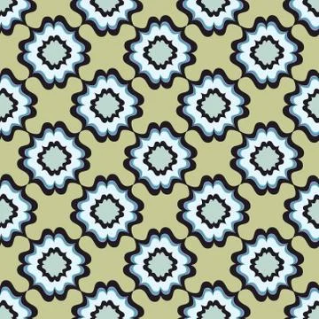 Seamless line pattern. Abstract floral ornament. Geometric texture Stock Illustration