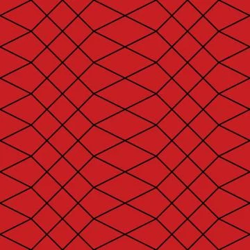 Seamless linear abstract pattern with wavy style in black and red texture. Stock Illustration