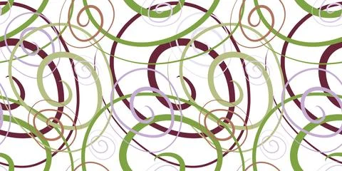 Seamless linear geometric pattern. Vector Abstract line drawing. Irregular ch Stock Illustration