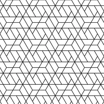 Seamless linear hexagonal triangular pattern. Illustrazione stock