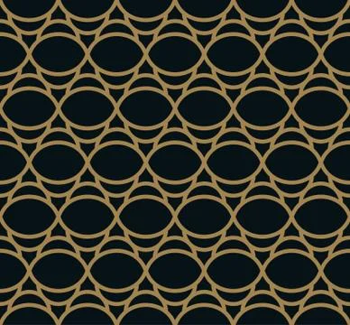 Seamless linear pattern with crossing curved lines with gold colo 스톡 일러스트