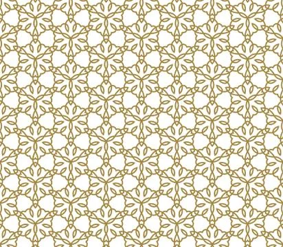 Seamless linear pattern with crossing curved lines and scrolls ornament backg Illustrazione stock