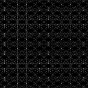 Seamless linear pattern with crossing lines, polygons. Abstract geometric pat Stock Illustration