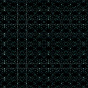 Seamless linear pattern with crossing lines, polygons. Abstract geometric pat イラスト素材