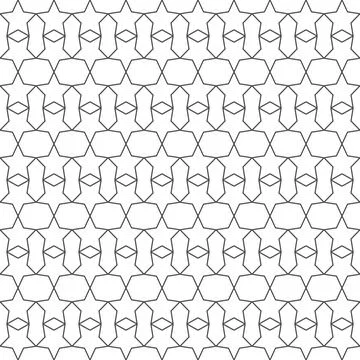 Seamless linear pattern of custom shapes for texture, textiles, packaging, an Illustrazione stock