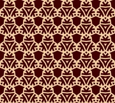 Seamless linear pattern with elegant curved lines and scrolls ornamental wall Illustrazione stock