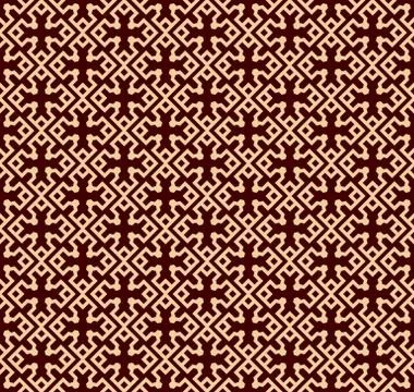 Seamless linear pattern with elegant curved lines and scrolls ornamental wall Stock Illustration