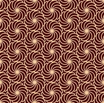 Seamless linear pattern with elegant curved lines and scrolls ornamental wall 스톡 일러스트