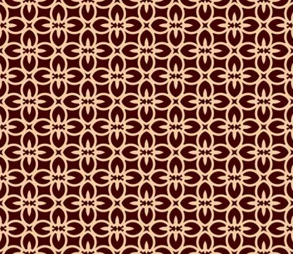 Seamless linear pattern with elegant curved lines and scrolls ornamental wall Illustrazione stock