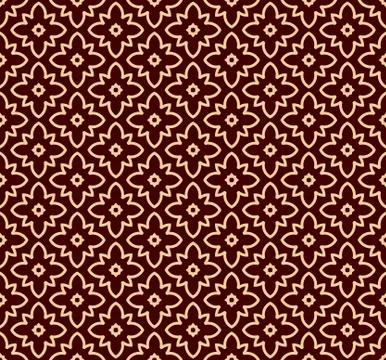 Seamless linear pattern with elegant curved lines and scrolls ornamental wall Illustrazione stock