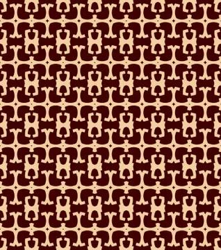 Seamless linear pattern with elegant curved lines and scrolls ornamental wall Stock Illustration