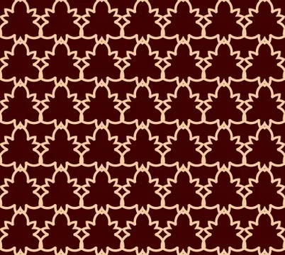 Seamless linear pattern with elegant curved lines and scrolls ornamental wall Stock Illustration