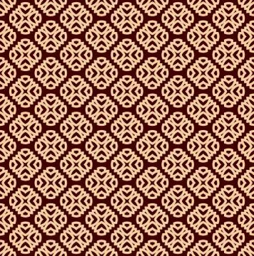 Seamless linear pattern with elegant curved lines and scrolls ornamental wall Illustrazione stock