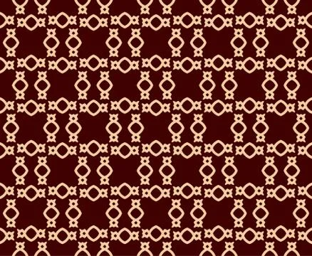 Seamless linear pattern with elegant curved lines and scrolls ornamental wall Illustrazione stock