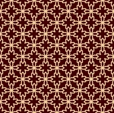 Seamless linear pattern with elegant curved lines and scrolls ornamental wall Illustrazione stock