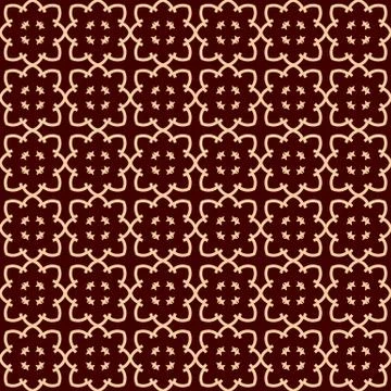 Seamless linear pattern with elegant curved lines and scrolls ornamental wall Stock Illustration