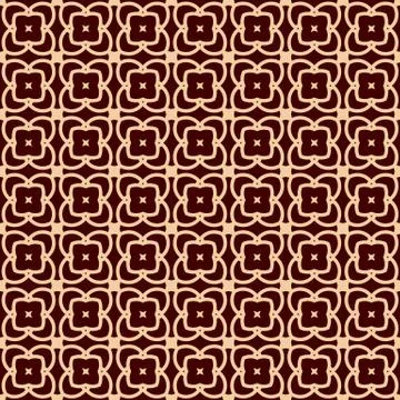 Seamless linear pattern with elegant curved lines and scrolls ornamental wall Stock Illustration