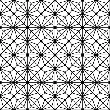 Seamless linear pattern with lines and polygons. abstract geometrical texture Stock Illustration