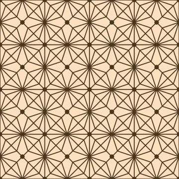 Seamless linear pattern with lines and polygons. abstract geometrical texture Stock Illustration