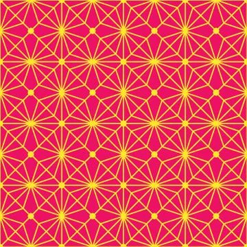 Seamless linear pattern with lines and polygons. abstract geometrical texture Stock Illustration