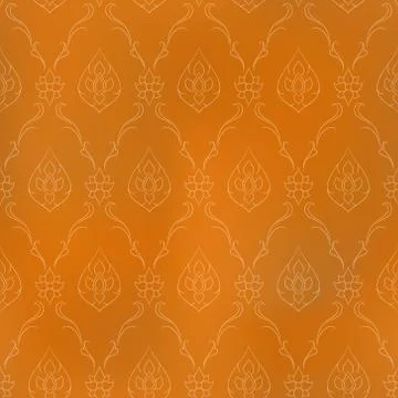 Seamless lined pattern thai art background decoration. Stock Illustration
