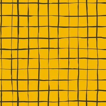 Seamless lined pattern. Vector hand drawn ink lines. Checkered pattern Stock Illustration