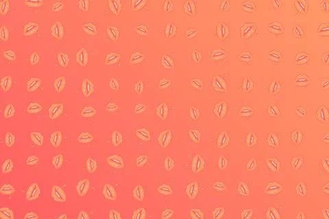 Seamless lips pattern background design Stock Illustration