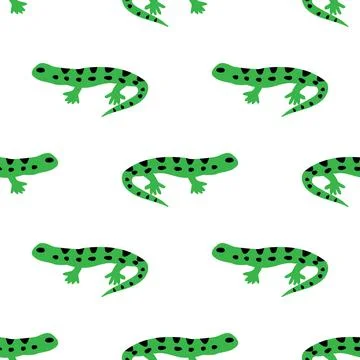 Seamless lizards pattern Illustrazione stock