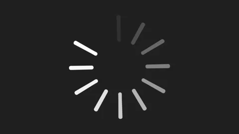 Seamless loading spinner animation on dark background with copy space Stock Footage 341820400