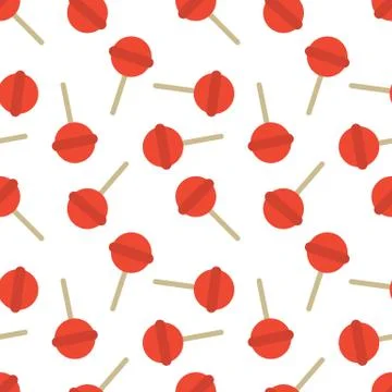Seamless Lollipop Candy Pattern Stock Illustration
