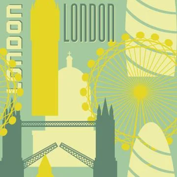 Seamless london background Stock Illustration