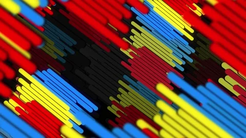 Seamless loop of 2d animation of glowing lines. 3d render. Concept of sales Video stock 143314362