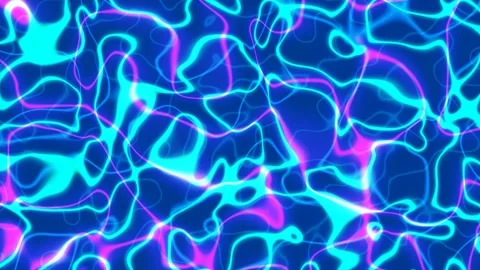 Seamless loop of 2D animation of glowing  lines background. Stock Footage