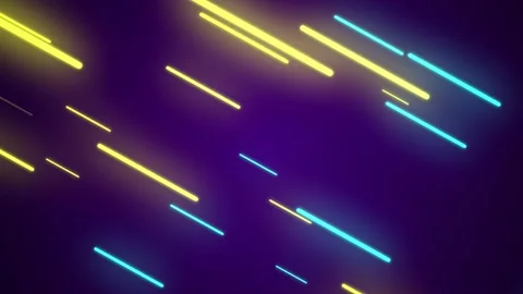 Seamless loop of 2D animation of glowing lines. Deep blues and yellow Stock Footage 183672545
