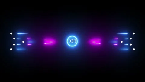 Seamless loop of 2D animation of glowing horizontal lines streaming across .. 스톡 동영상 334359610