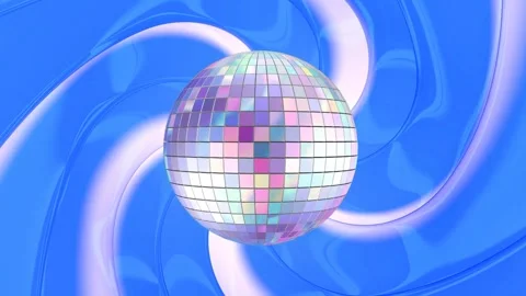 Seamless loop 3d animation of a colorful disco ball . Stock Footage 287099355