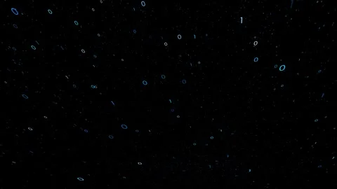 Seamless loop 3d binary numbers rotation background Stock Footage 324608999