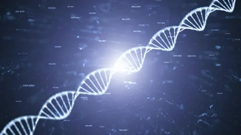 Seamless loop 3d dna chain cyberspace background Stock Footage 324608928