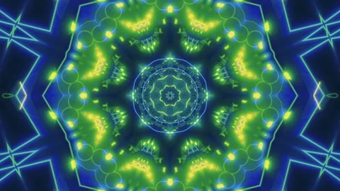Seamless loop of a 3D mandala kaleidoscope for meditation. Stock Footage 310255479
