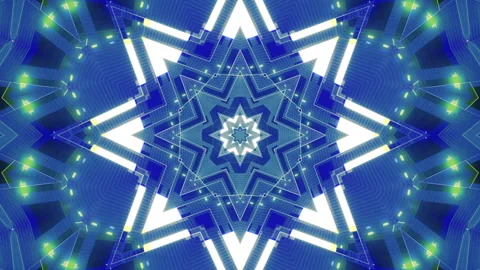 Seamless loop of a 3D mandala kaleidoscope for meditation. Stock Footage 310792170